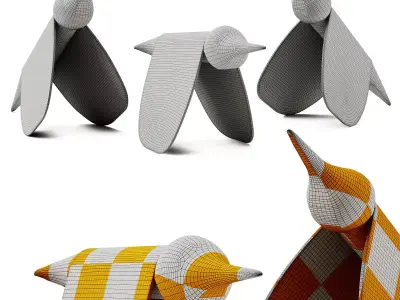 Gazzda Tica Oak Decorative Object 3D model