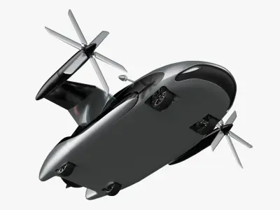 Concept Futuristic Flying Car 3D model
