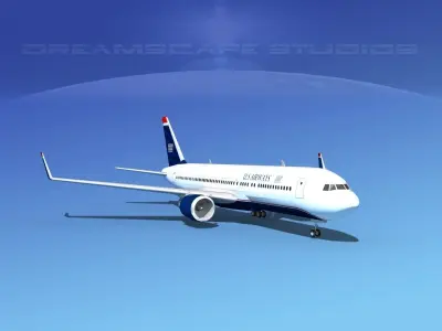 Boeing 767-300 US Air 3D model