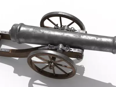 Field cannon Free 3D model