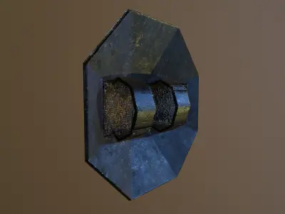 Dwarf Shield Low-poly 3D model
