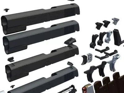 m1911 a1 all parts package 3D model