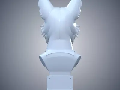 Cybernetic Canine Warrior Statue PM-482 3D print model