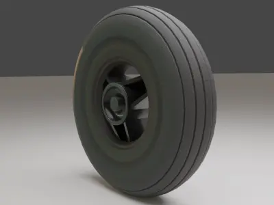 Wheelchair Wheel 2 Only with procedural PBR material 3D model