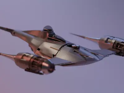 N-1 Starfighter Mandalorian 3D model