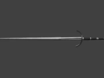 Two-Handed Danish Sword Low-poly 3D model