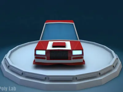 Racing Car Free 3D model Free low-poly 3D model