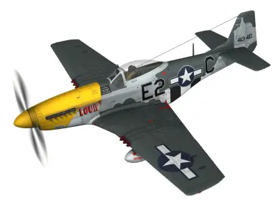 North American P-51D Mustang - Lou IV 3D model