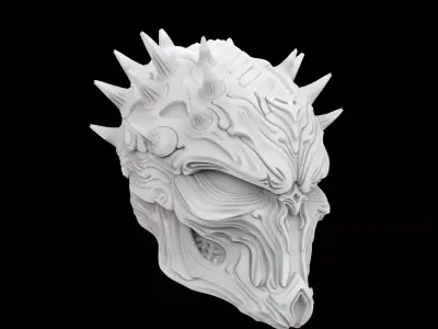 Space Creature Bust 3D Print Model 3D print model purchase