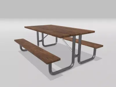 Picnic Table Free low-poly 3D model buy