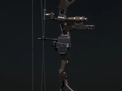 Compound Bow Low-poly 3D model
