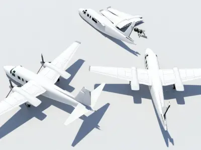 Turbo Commander 690 boneyard low poly  Static  Low-poly 3D model