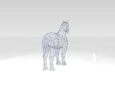 Horse Wireframe 3D model