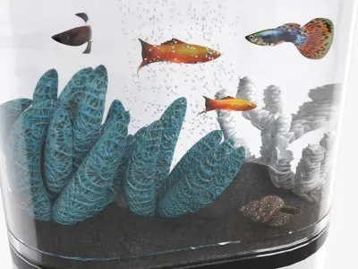 Xiaomi Geometry Mini Lazy Fish Tank 3D model
