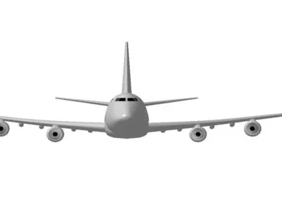 B747-400F Wingspan 2200mm 3D print model