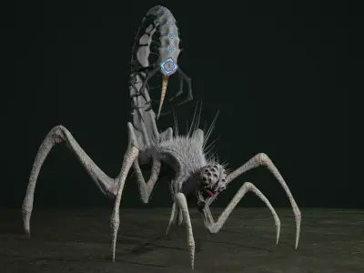 Alien Scorpion Low-poly 3D model