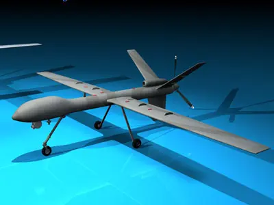 Predator two unmanned aerial vehicles 3D model