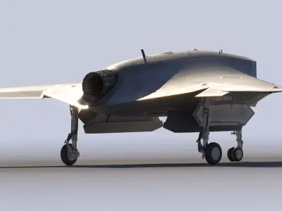 Stealth Drone Advanced Military UAV Low-poly 3D model