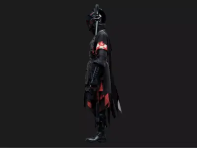 Sci-Fi Techwear Shinobi Low-poly 3D model