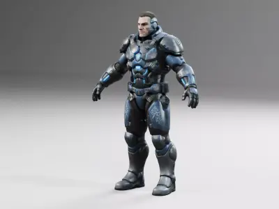 Space Marine Character Low-poly 3D model