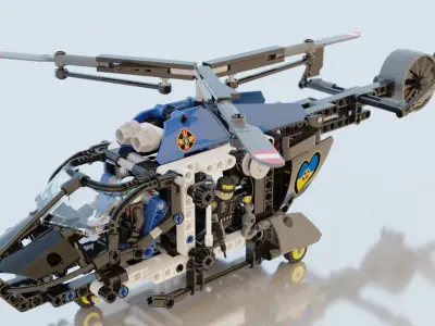Lego Helicopter UA AIR FORCE 3D model