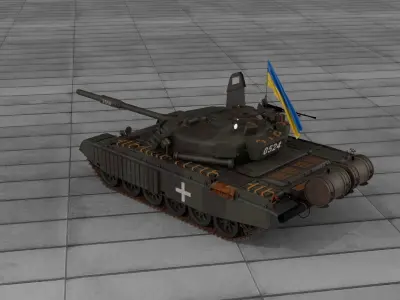 PT 91 Twardy Ukraine Blender 4 3D model