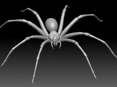 Brown Recluse Spider Low-poly 3D model