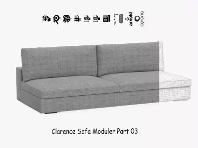Clarence Sofa Moduler Part 03 3D model
