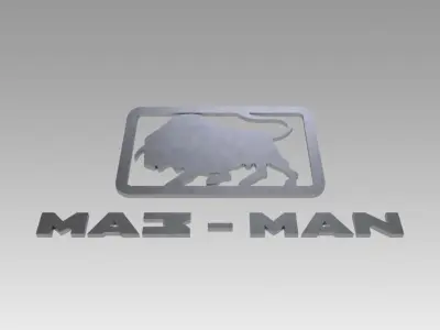 Maz man logo 3D model