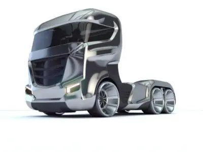 Tesla Semi Truck Future Concept 3d model Vray Corona 3D model