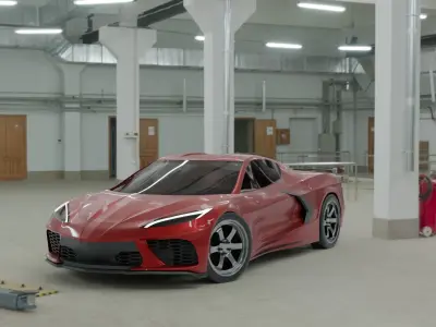 2020 Corvette C8 Free 3D model