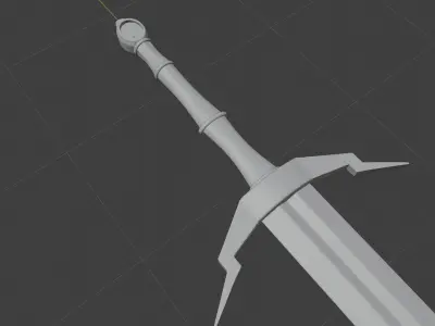 Sword 3D Model Free low-poly 3D model