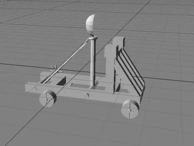 Medieval War Machine - Catapult 3D model
