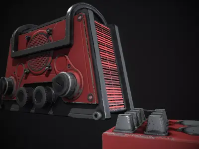 Vintage -Retro Radio - 3 3D model