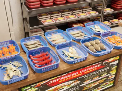 Seafood Market 3D model