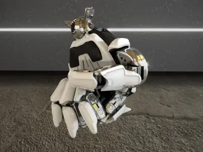 P-4WP Hand 3D model