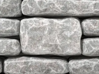 Brick rock facture many part 3D model