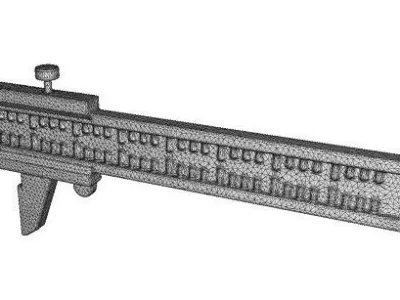Marvelous Vernier Caliper Toy Low-poly 3D model