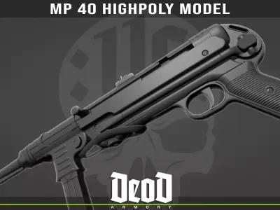 MP 40 Highpoly model 3D model
