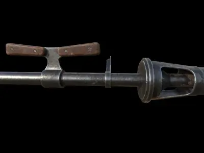 Anti-tank rifle RES Low-poly 3D model