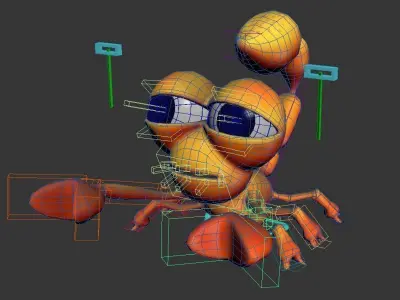 cartoon scorpion Low-poly 3D model