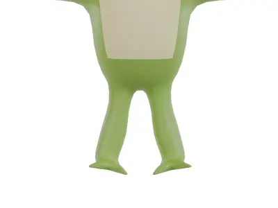 3D model of a cartoon frog 3D model