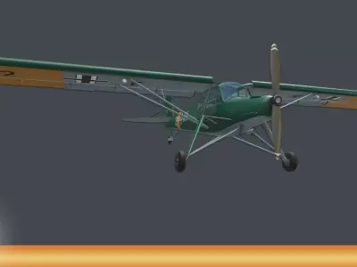 Fieseler Fi 156 Storch Low-poly 3D model