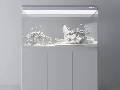 Modern Large - scale Ecological Aquarium 3D Model 3D model