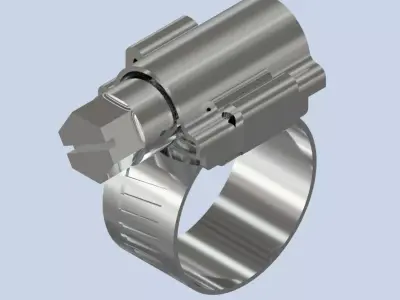 Metal clamp 8x13mm 3D model