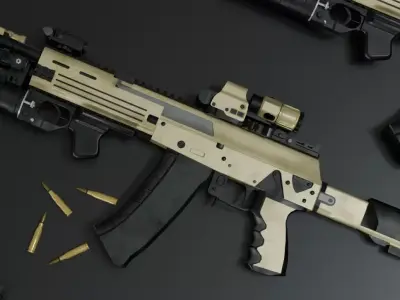 AK12BR Low-poly 3D model