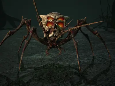 Undeath Spider 4 Low-poly 3D model