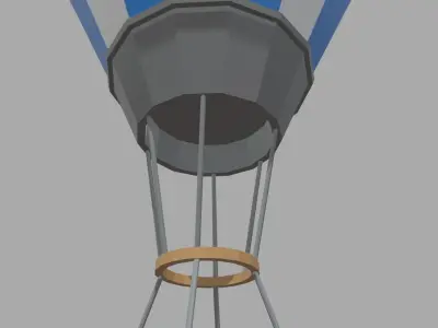 Low Poly Hot Air Balloon Low-poly 3D model