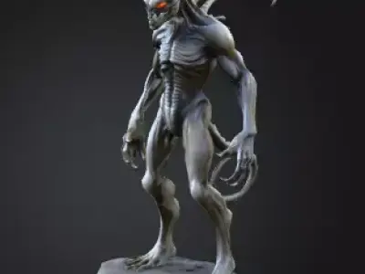 Alien Demon Creature  High Detail 3D Printing Model 3D print model
