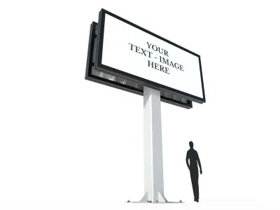 Billboard M2 Low-poly 3D model